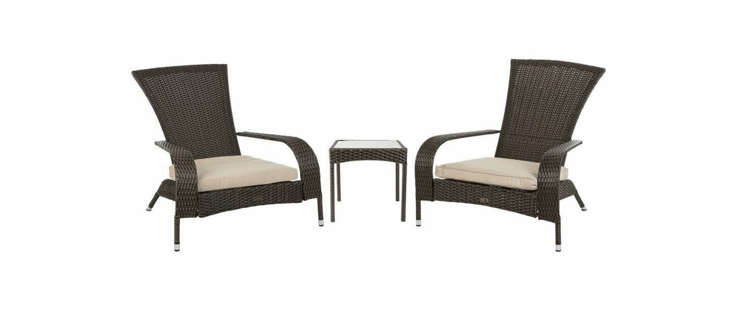 Patio Sense Coconino 3pc Wicker Conversation Set Mocha